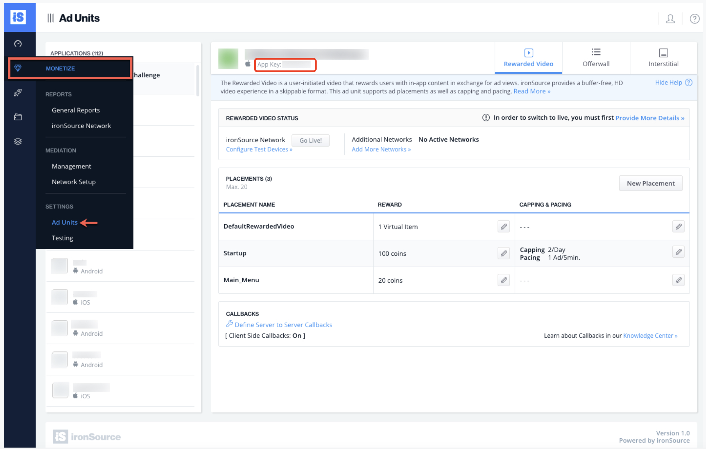 ironSource Impression Level Revenue API ThinkingData